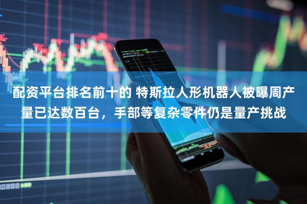 配资平台排名前十的 特斯拉人形机器人被曝周产量已达数百台，手部等复杂零件仍是量产挑战